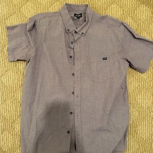 Billabong Men's Casual Button Down Shirt - Light Gray